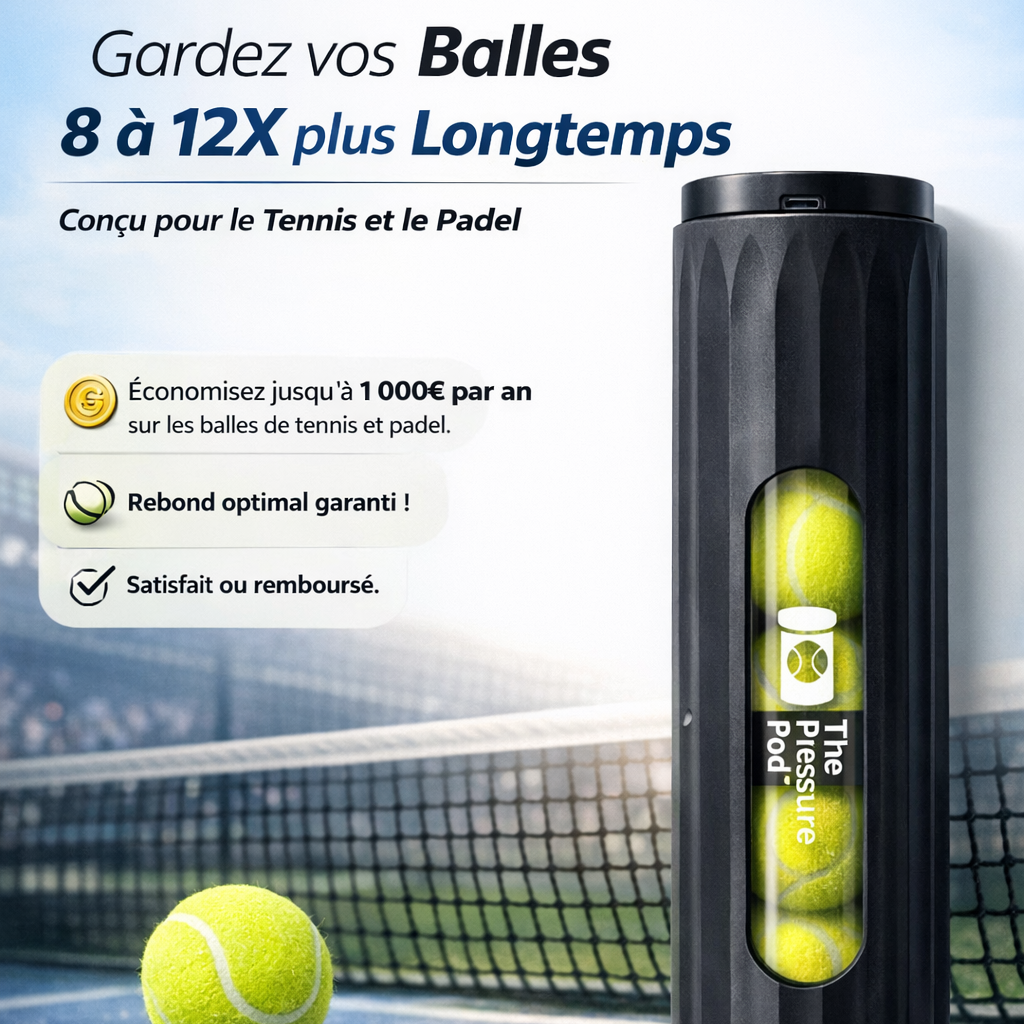 Pressuriseur de Balles de Padel – Prolonge la Durée de Vie des Balles