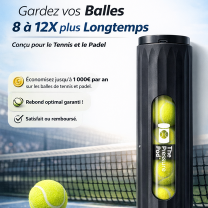 Pressuriseur de Balles de Padel – Prolonge la Durée de Vie des Balles