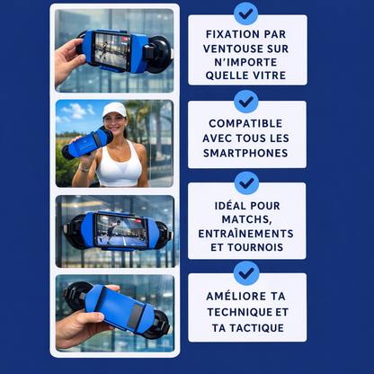 Support Téléphone Padel – Filmez Vos Matchs Facilement
