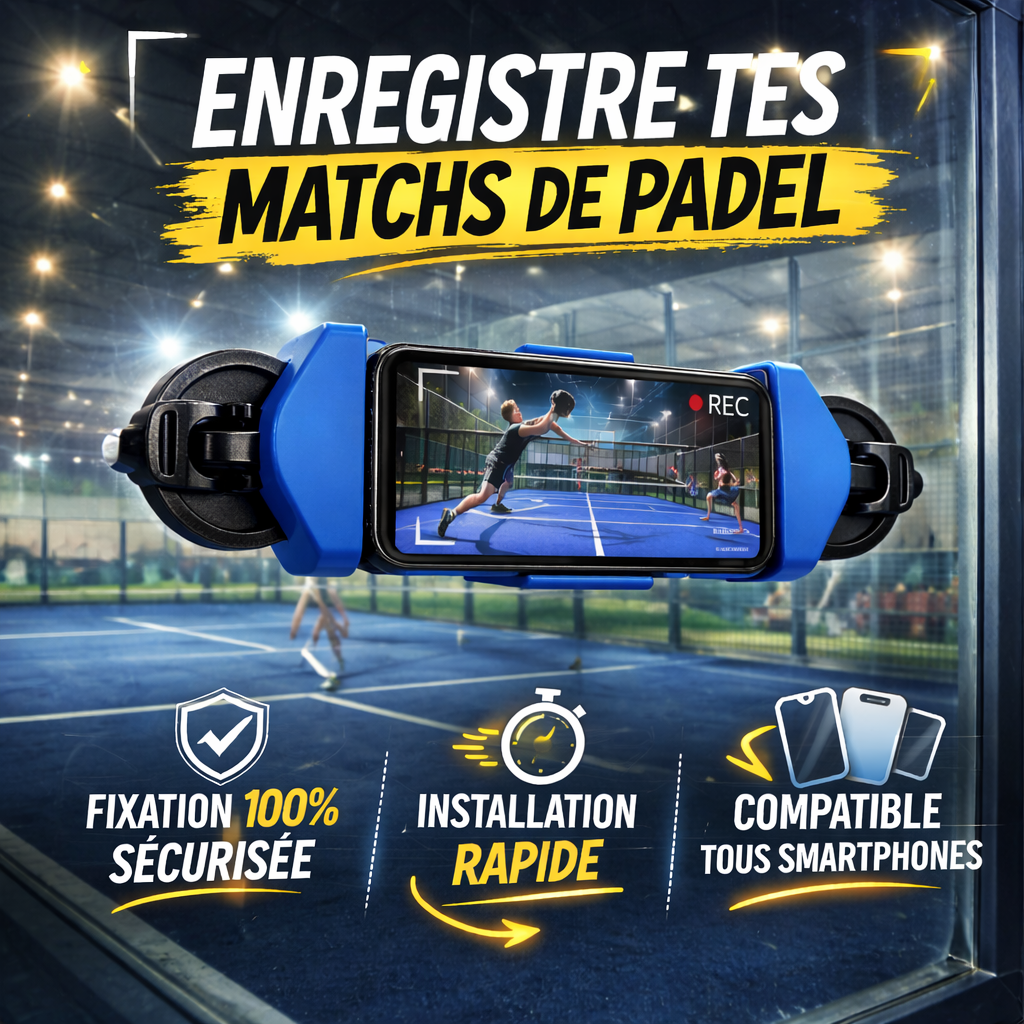 Support Téléphone Padel – Filmez Vos Matchs Facilement
